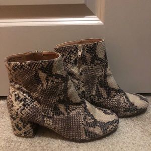 Urban Outfitters Snake Skin Booties